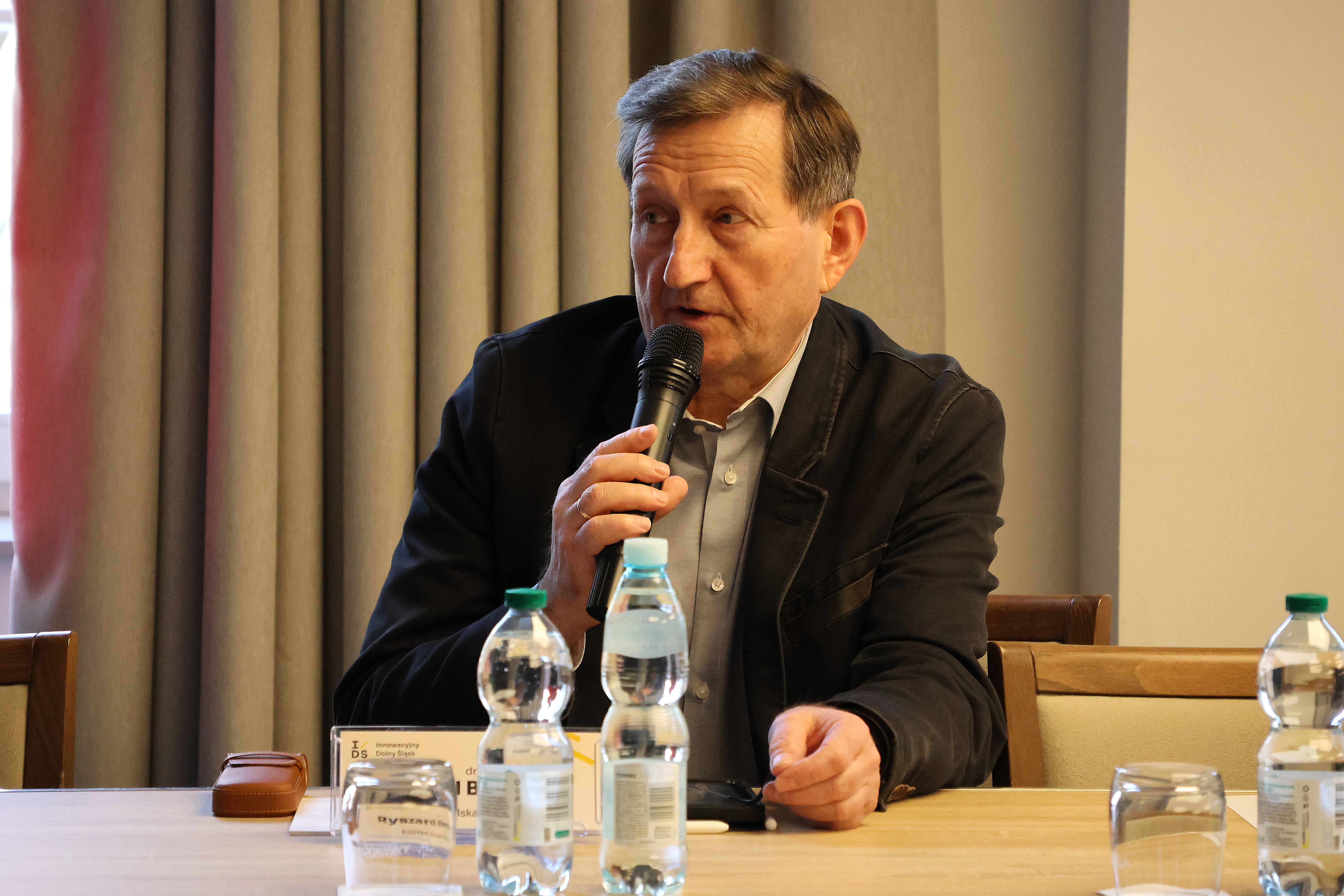 Ryszard Biernacki (KGHM Polska Miedź S.A.) podczas wypowiedzi na spotkaniu