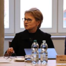 dr Anna Laskowska (Uniwersytet Przyrodniczy we Wrocławiu) podczas wypowiedzi na spotkaniu