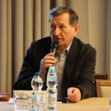 Ryszard Biernacki (KGHM Polska Miedź S.A.) podczas wypowiedzi na spotkaniu