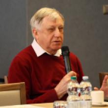 Andrzej Gamian (Instytut Immunologii i Terapii Doświadczalnej PAN) podczas wypowiedzi na spotkaniu